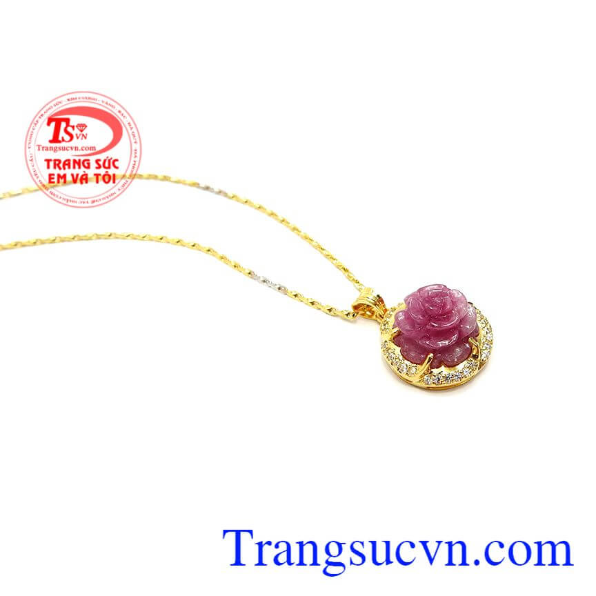 Bộ Dây Chuyền Ruby May Mắn, bộ trang sức nữ, bộ trang sức vàng tây Bộ Dây Chuyền Ruby May Mắn, bộ trang sức nữ, bộ trang sức vàng tây