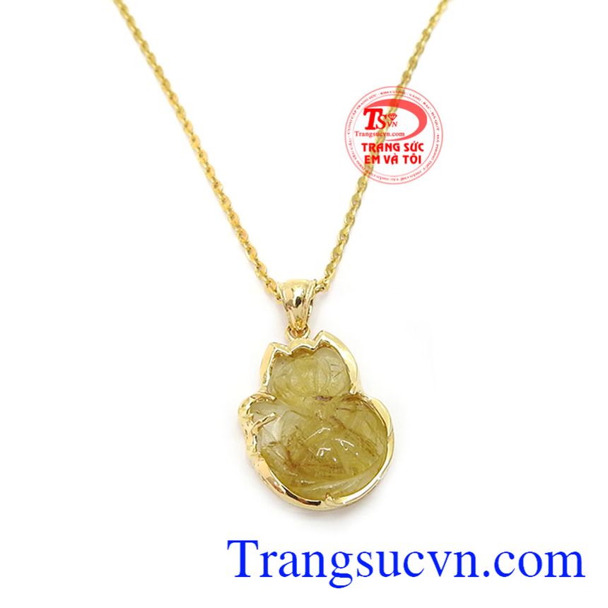 Bộ dây hồ ly kiêu sa, bộ dây chuyền đẹp, mặt dây vàng đá quý