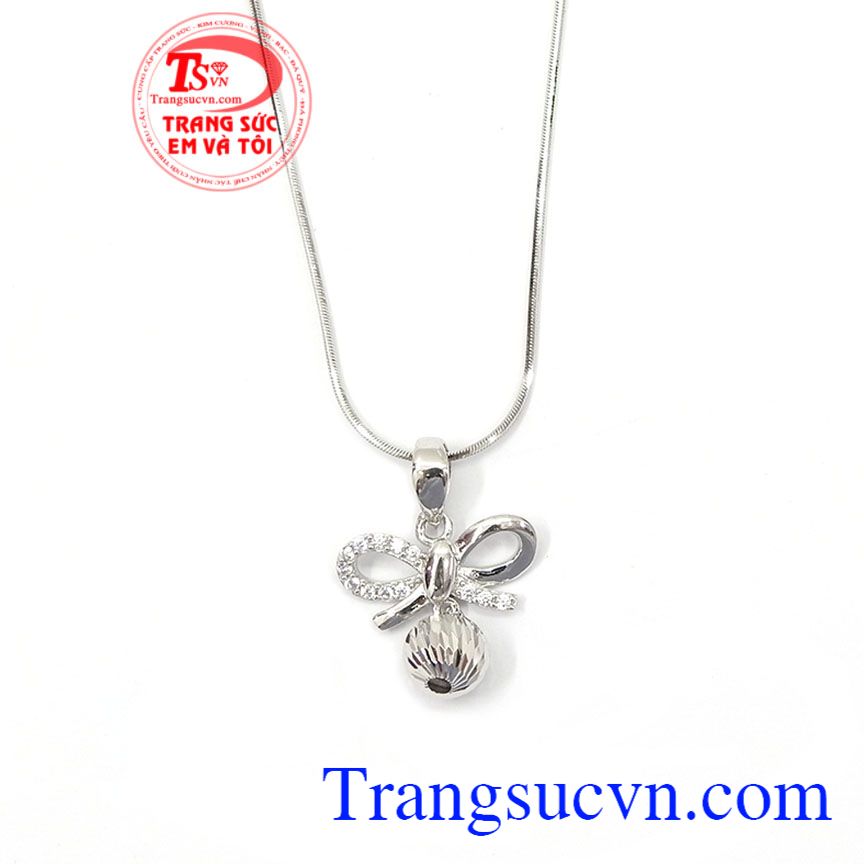 Bộ dây nơ vàng trắng, bộ dây chuyền vàng, bộ dây chuyền đẹp Bộ dây nơ vàng trắng, bộ dây chuyền vàng, bộ dây chuyền đẹp