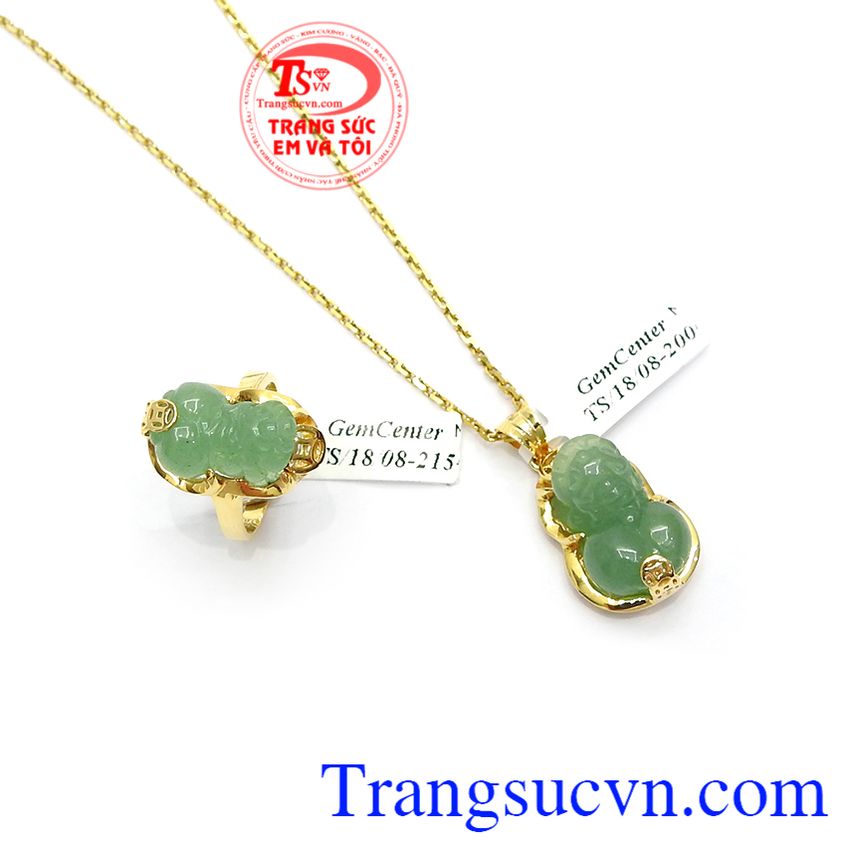 Bộ Dây Nữ Tỳ Hưu Tài Lộc Bình An, bộ dây chuyền vàng tây, bộ dây chuyền nữ sang trọng Bộ Dây Nữ Tỳ Hưu Tài Lộc Bình An, bộ dây chuyền vàng tây, bộ dây chuyền nữ sang trọng