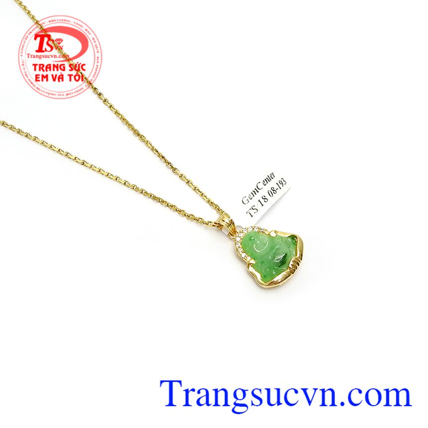 Bộ Dây Phỉ Thúy Tài Lộc, bộ dây vàng tây đẹp, mặt dây đá quý