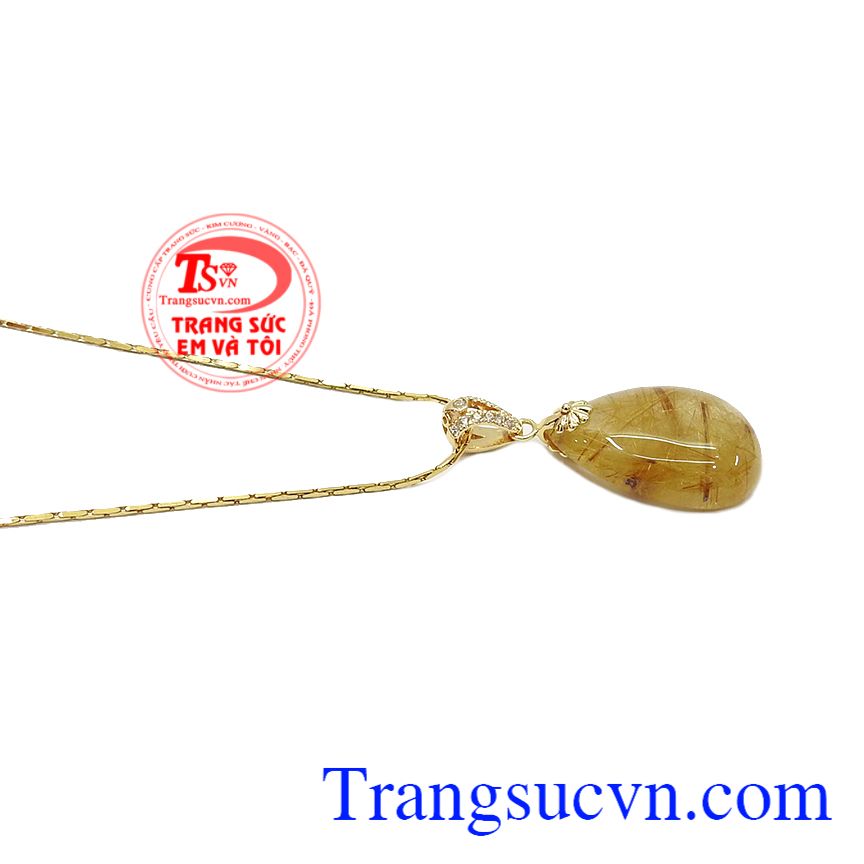 Bộ dây thạch anh tóc vàng tài lộc, trang sức bộ, bộ dây thạch anh tóc may mắn Bộ dây thạch anh tóc vàng tài lộc, trang sức bộ, bộ dây thạch anh tóc may mắn