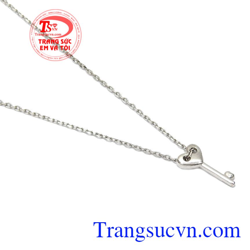 Bộ dây vàng trắng chìa khóa,Dây chuyền nữ,Dây chuyền vàng Bộ dây vàng trắng chìa khóa,Dây chuyền nữ,Dây chuyền vàng