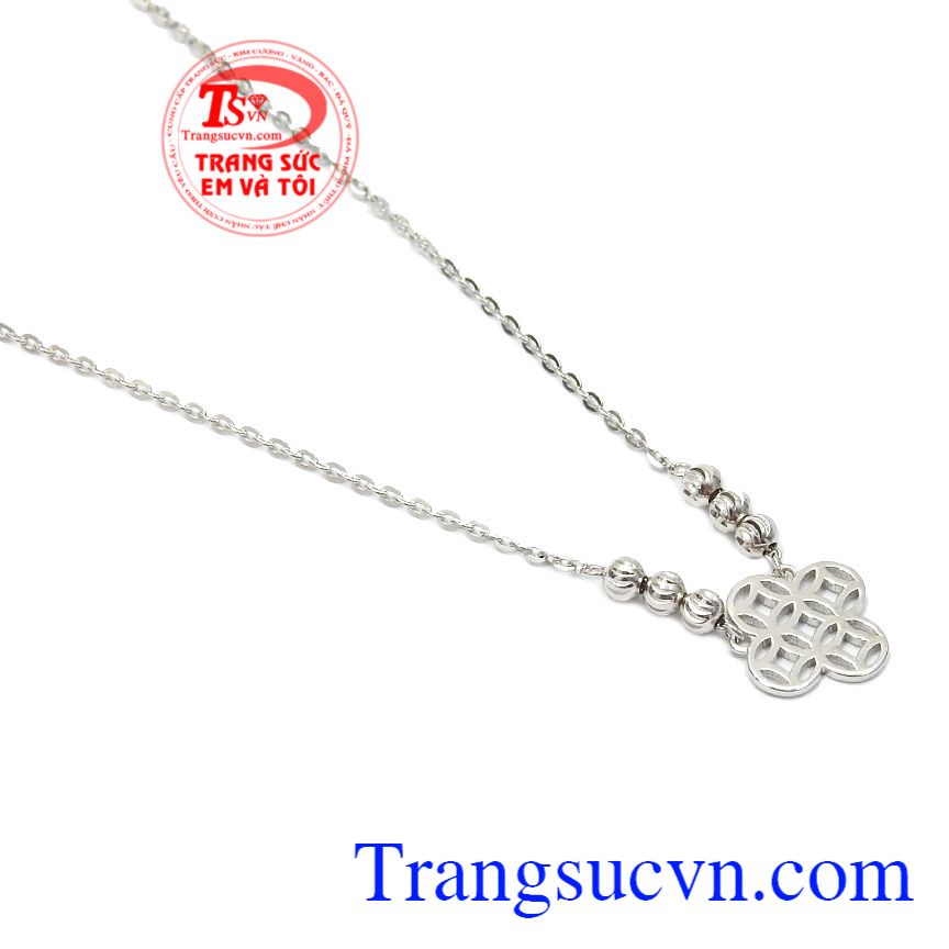 Bộ dây vàng trắng kim tiền,Dây chuyền nữ,Trang sức vàng Bộ dây vàng trắng kim tiền,Dây chuyền nữ,Trang sức vàng