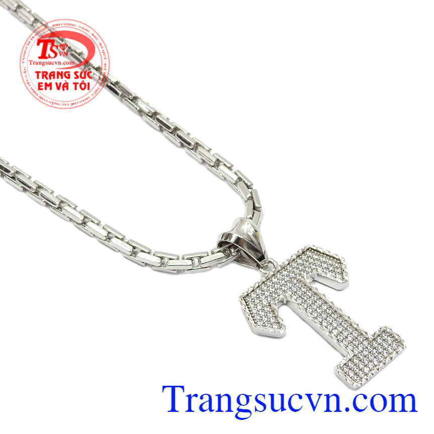 Bộ dây vàng trắng nam chữ T,Trang sức nam,Bộ trang sức vàng nam Bộ dây vàng trắng nam chữ T,Trang sức nam,Bộ trang sức vàng nam