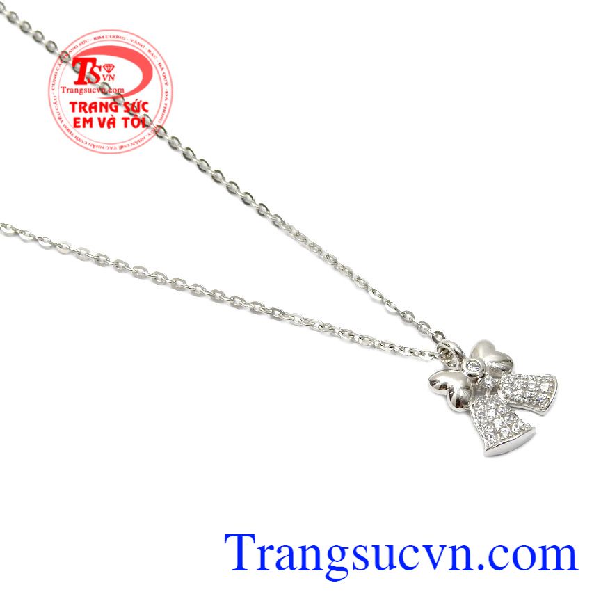 Bộ dây vàng trắng quả chuông,Dây chuyền nữ,Trang sức nữ Bộ dây vàng trắng quả chuông,Dây chuyền nữ,Trang sức nữ