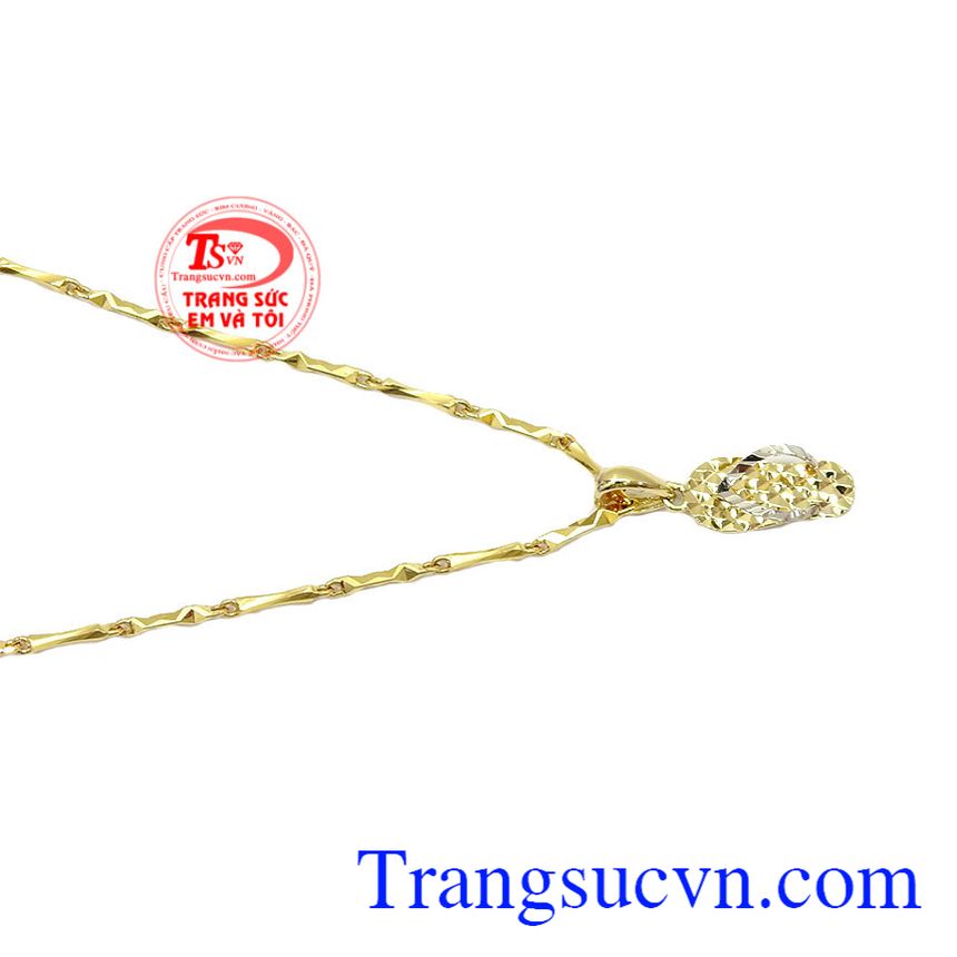 Bộ dây vàng xinh xắn 10k, Bộ dây chuyền vàng đẹp, Bộ dây chuyền nữ