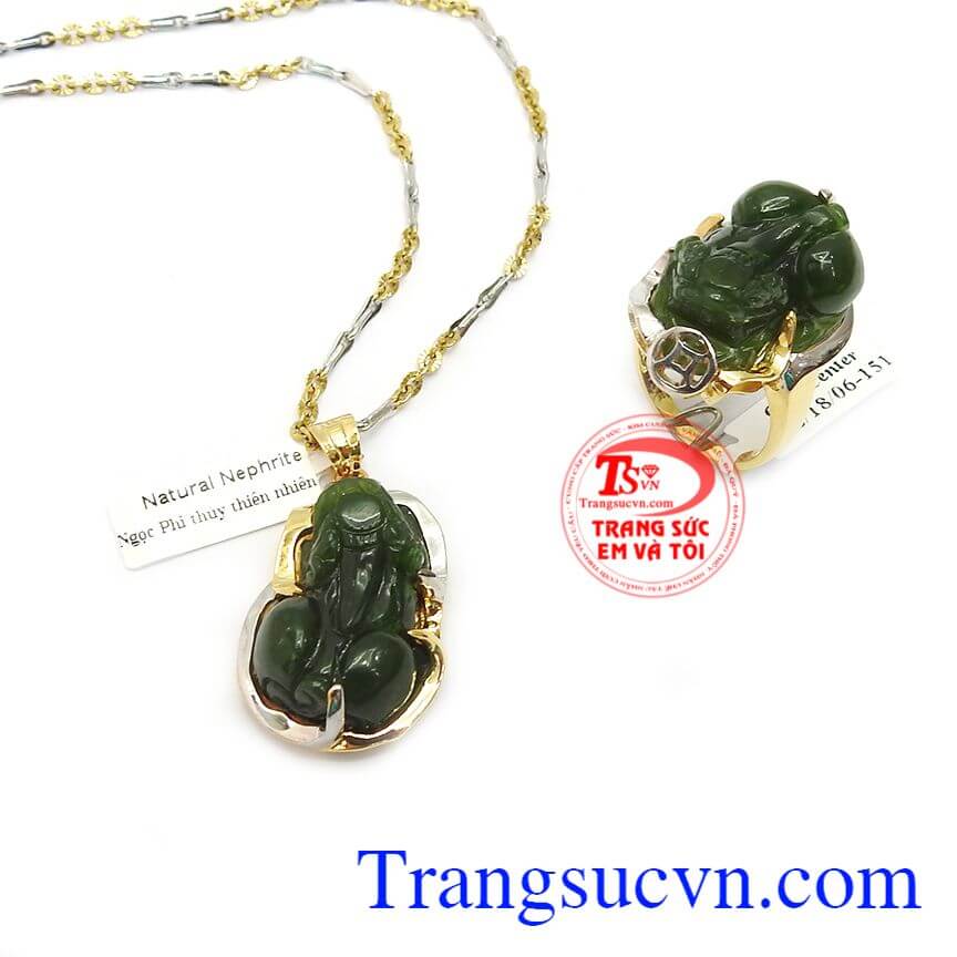 Bộ nữ trang tỳ hưu tài lộc, trang sức bộ, mặt dây vàng đá quý Bộ nữ trang tỳ hưu tài lộc, trang sức bộ, mặt dây vàng đá quý