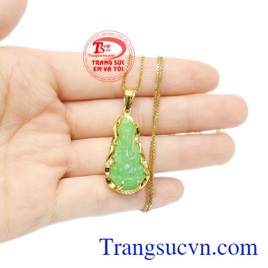 Bộ Phật Quan Âm phước lành, Bộ mặt vàng Quan Âm cẩm thạch, Bộ dây chuyền quan âm Bộ Phật Quan Âm phước lành, Bộ mặt vàng Quan Âm cẩm thạch, Bộ dây chuyền quan âm
