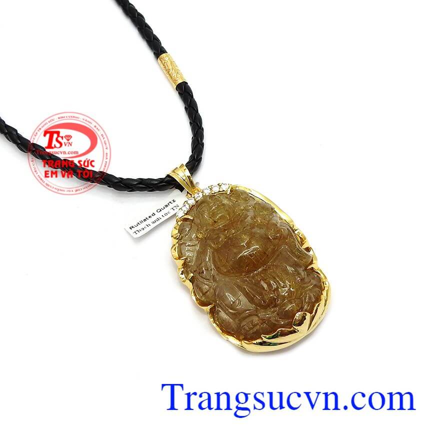 Bộ trang sức Di lặc thạch anh tóc bình an, bộ trang sức vàng tây, trang sức bộ cao cấp Bộ trang sức Di lặc thạch anh tóc bình an, bộ trang sức vàng tây, trang sức bộ cao cấp