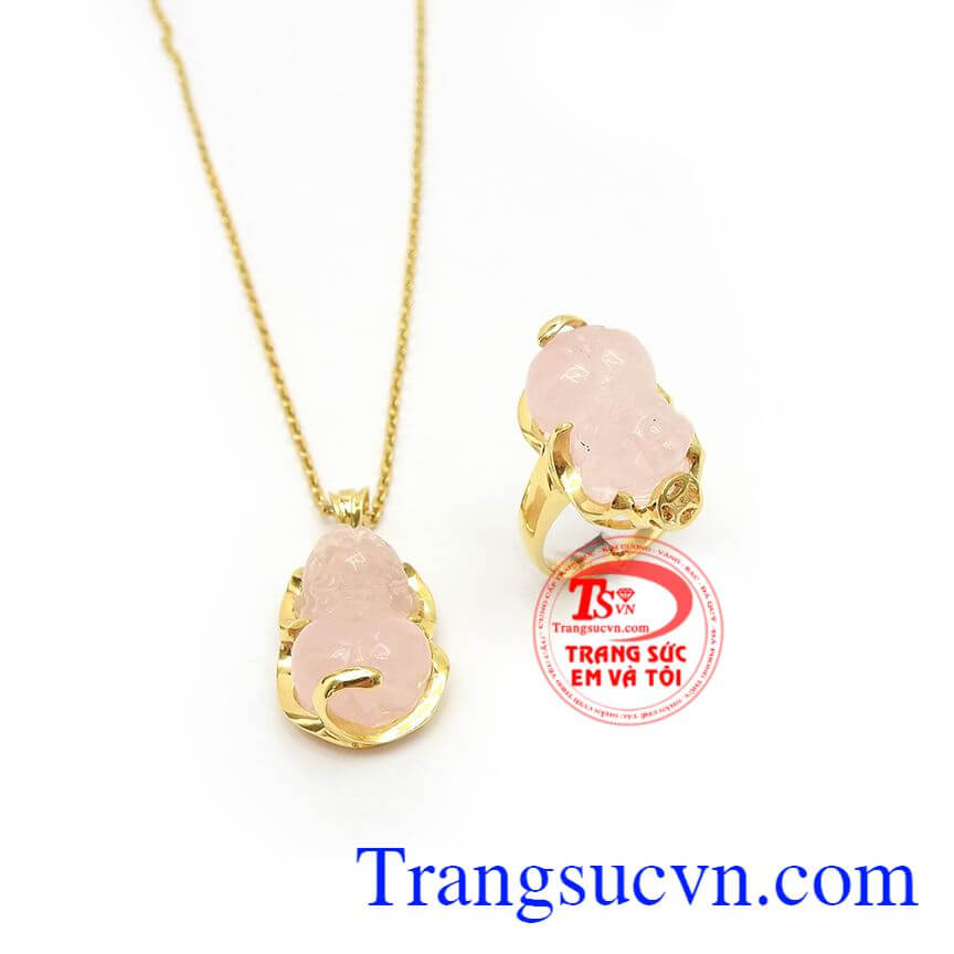 Bộ Trang Sức Nữ Thịnh Vượng, trang sức bộ, mặt dây đá quý