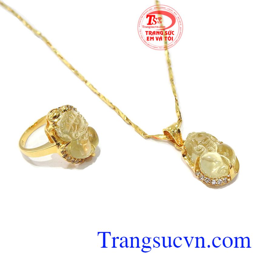 Bộ trang sức nữ tỳ hưu tài lộc, bộ trang sức, mặt dây đá quý Bộ trang sức nữ tỳ hưu tài lộc, bộ trang sức, mặt dây đá quý