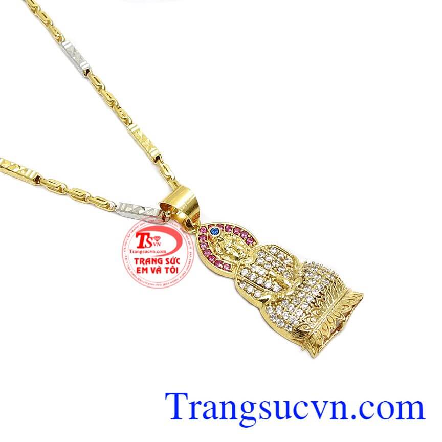 Bộ trang sức phật bà vàng tây 10k,Mặt dây chuyền nam,Trang sức nam Bộ trang sức phật bà vàng tây 10k,Mặt dây chuyền nam,Trang sức nam