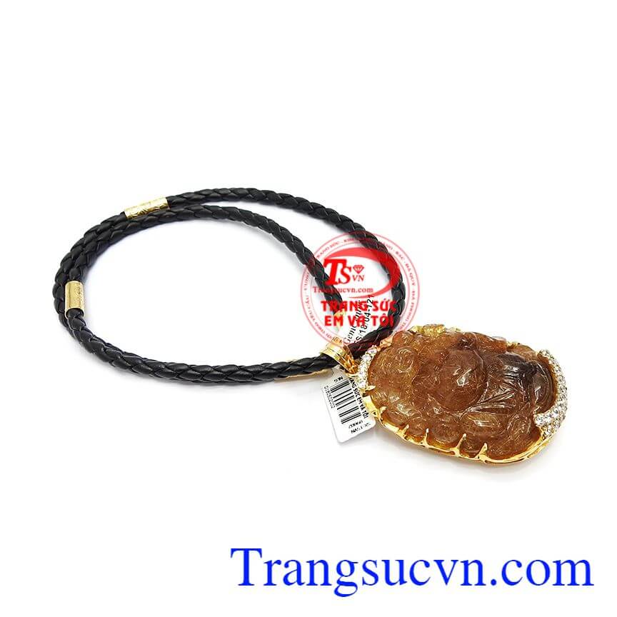Bộ trang sức phật Di lặc thạch anh tóc phát tài, trang sức bộ nam, bộ dây chuyền nam vàng tây Bộ trang sức phật Di lặc thạch anh tóc phát tài, trang sức bộ nam, bộ dây chuyền nam vàng tây