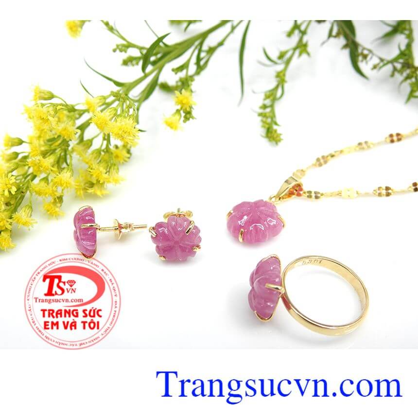 Bộ trang sức Ruby đẹp,Trang sức bộ,Trang sức nữ Bộ trang sức Ruby đẹp,Trang sức bộ,Trang sức nữ