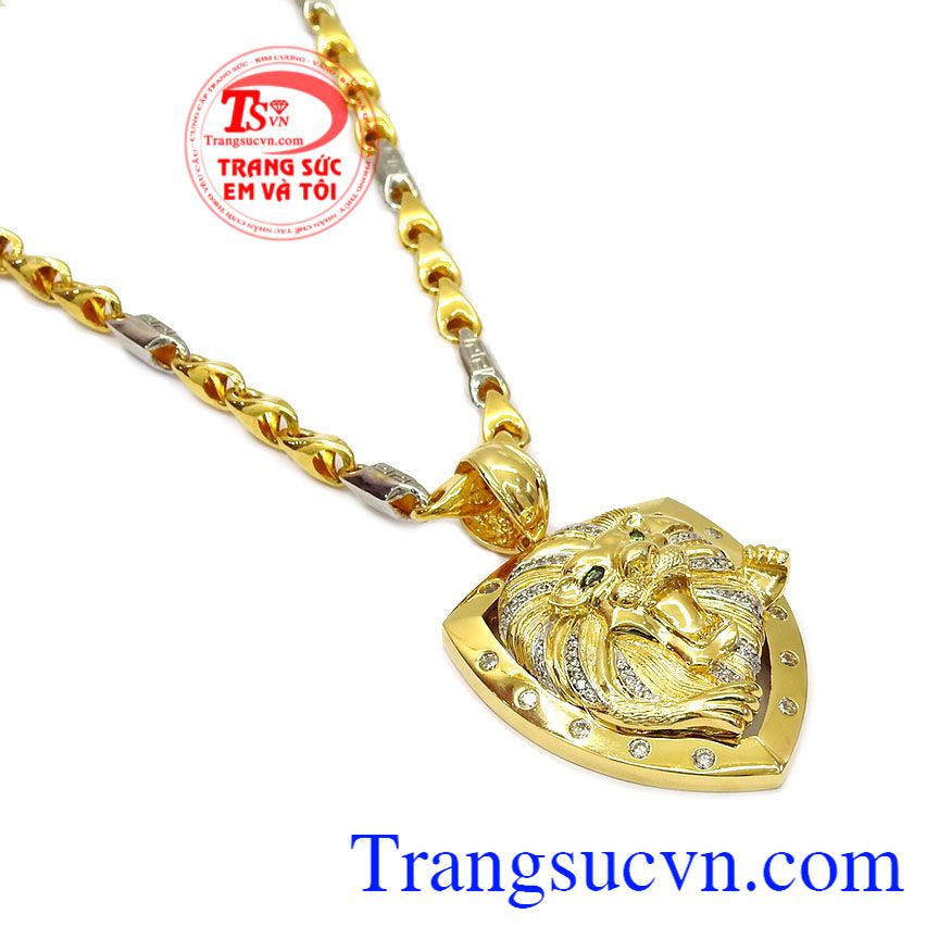 Bộ trang sức sư tử dũng m&atilde;nh,Mặt d&acirc;y chuyền nam,Trang sức nam