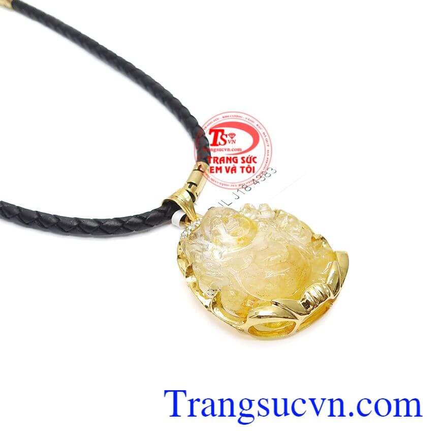 Bộ trang sức thạch anh tóc di lặc mệnh kim,Mặt dây chuyền nam,Trang sức nam