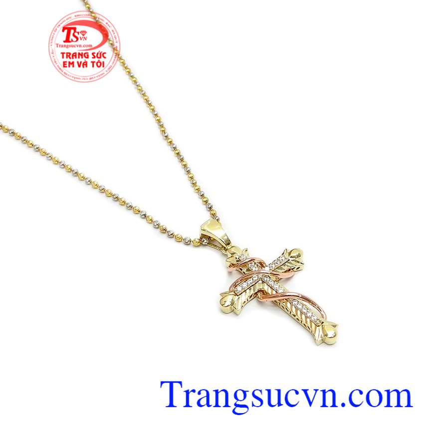 Bộ trang sức tình yêu thiên Chúa, bộ dây chuyền vàng tây, bộ dây chuyền 3D Bộ trang sức tình yêu thiên Chúa, bộ dây chuyền vàng tây, bộ dây chuyền 3D