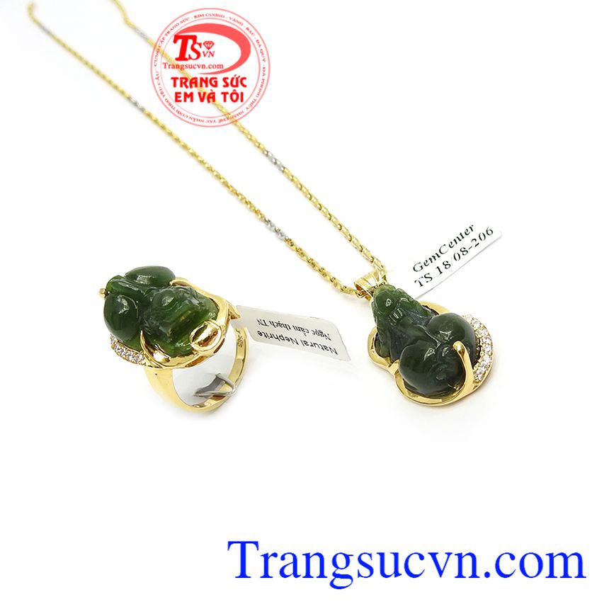 Bộ Trang Sức Tỳ Hưu An Nhiên, bộ dây chuyền đẹp, mặt dây đá quý