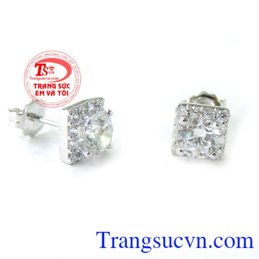 Bông nụ vàng nhỏ xinh,Hoa tai vàng tây,trang sức vàng