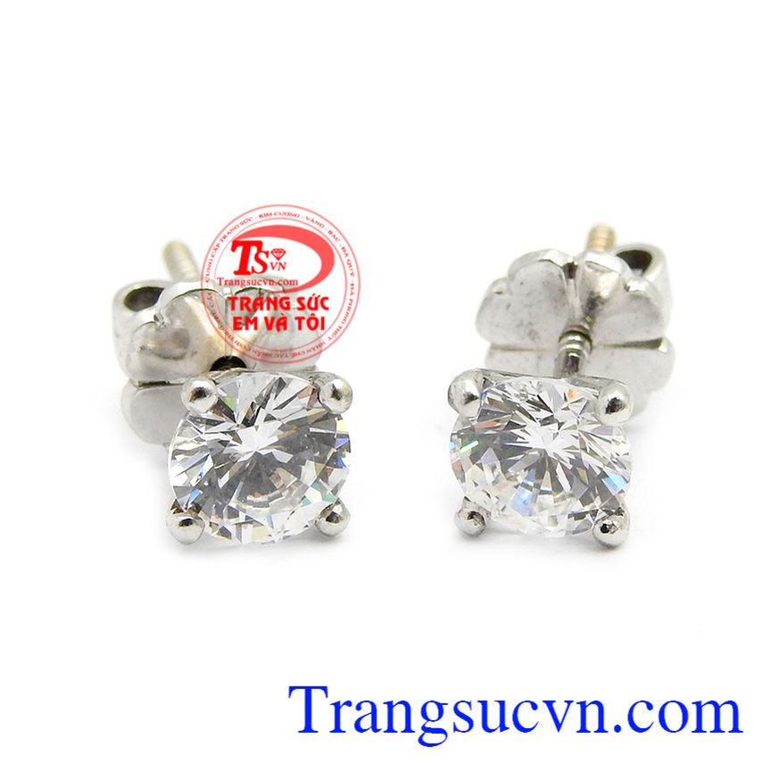 Bông tai vàng trắng nụ,Hoa tai vàng tây,Trang sức vàng Bông tai vàng trắng nụ,Hoa tai vàng tây,Trang sức vàng