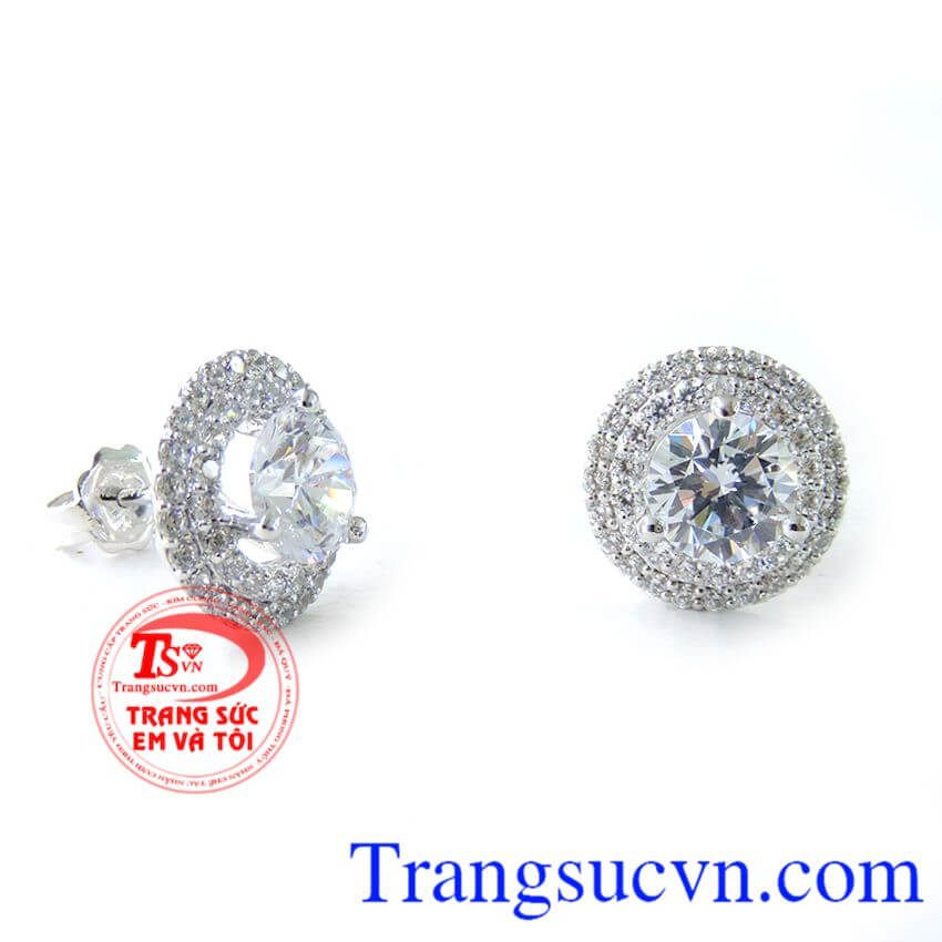 Bông tai vàng trắng sáng,Hoa tai vàng tây,Trang sức vàng Bông tai vàng trắng sáng,Hoa tai vàng tây,Trang sức vàng