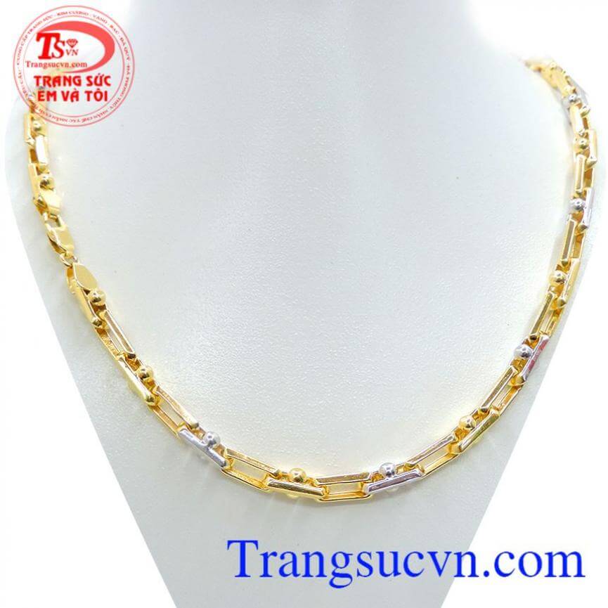 Dây chuyền 10k nam tính giá tốt, dây chuyền nam vàng tây, dây chuyền nam