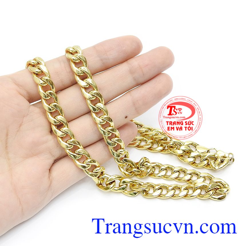 Dây chuyền nam Italy 10k sang trọng,Dây chuyền vàng,Dây chuyền nam