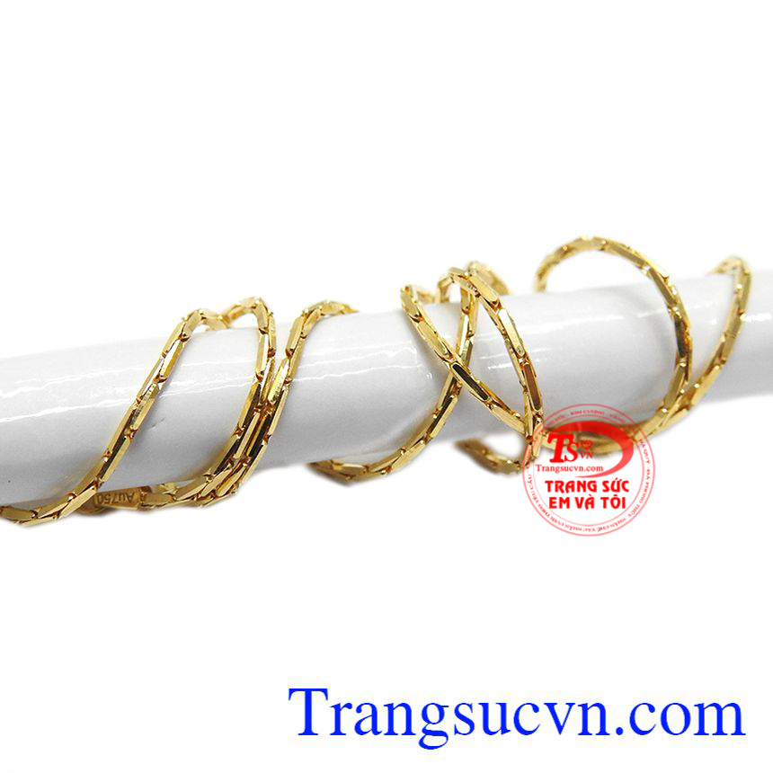 Dây chuyền nữ đẹp vàng 18k,Dây chuyền Italy,Dây chuyền vàng