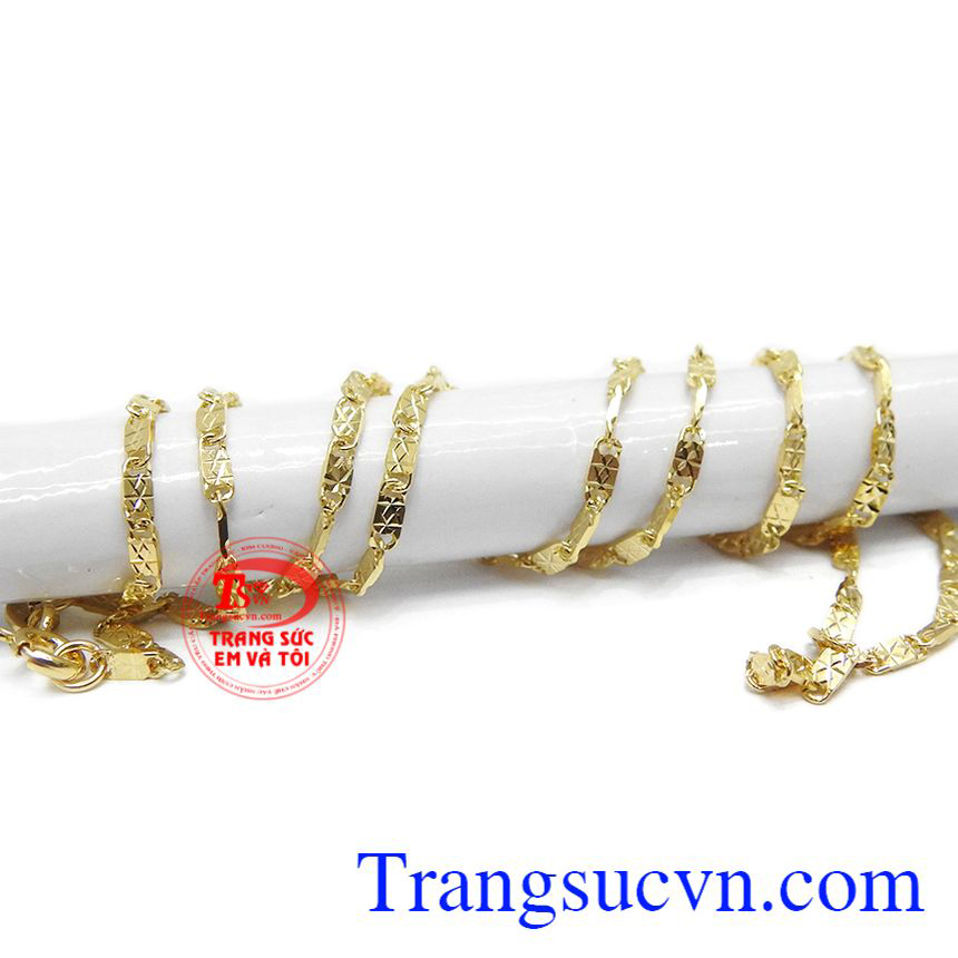 Dây chuyền nữ dịu dàng vàng 18k,Dây chuyền Italy,Dây chuyền nữ