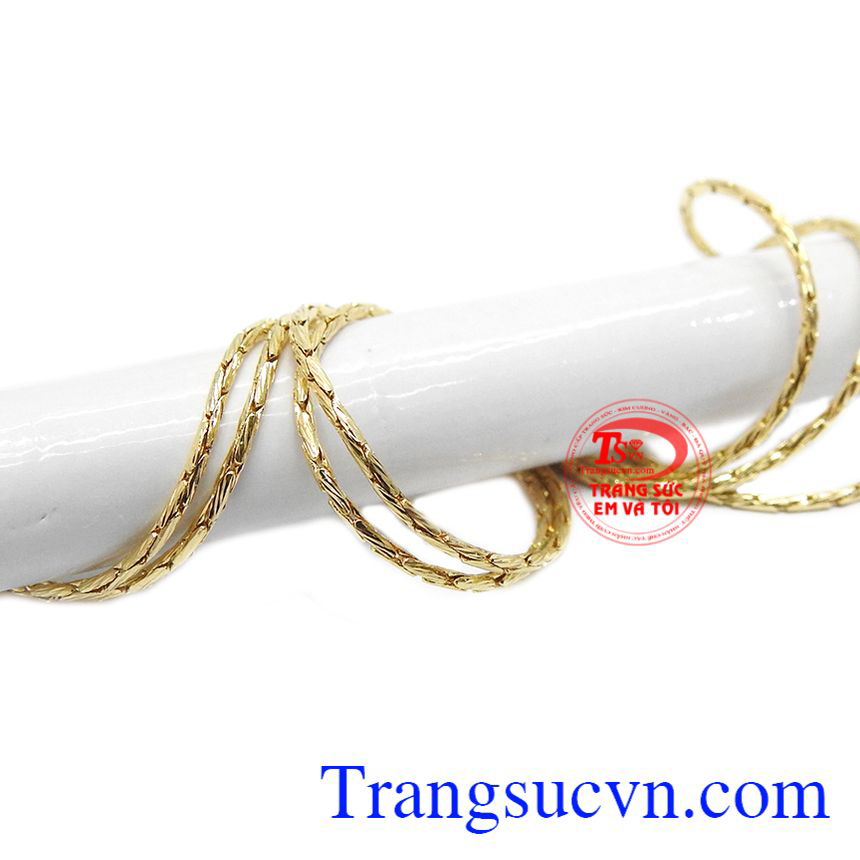 Dây chuyền nữ độc đáo vàng 18k,Dây chuyền Italy,Dây chuyền vàng