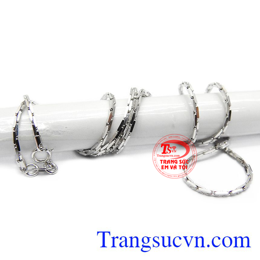 Dây chuyền nữ mạnh mẽ vàng trắng,Dây chuyền Italy,Dây chuyền nữ