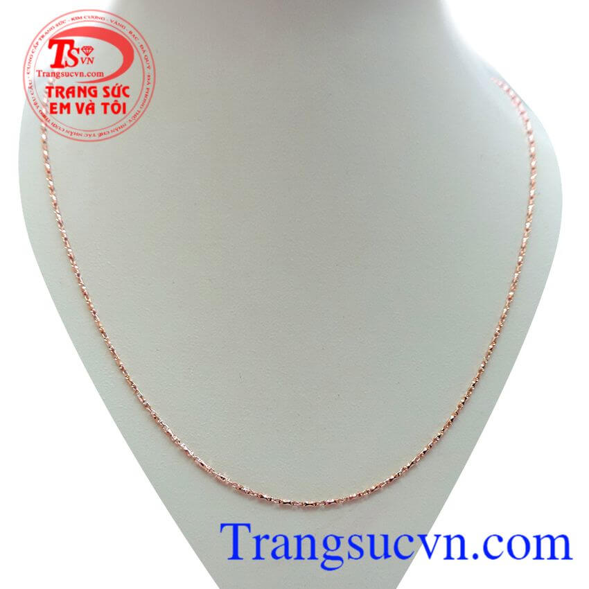 Dây chuyền vàng hồng 18k italy, dây chuyền nam, dây chuyền Italy Dây chuyền vàng hồng 18k italy, dây chuyền nam, dây chuyền Italy