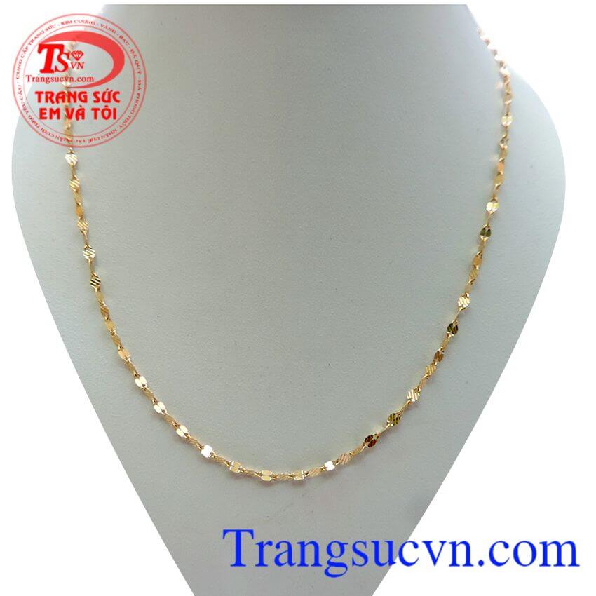 Dây chuyền vàng nữ 18k italy, dây chuyền nữ sang trọng, dây chuyền nữ đẹp Dây chuyền vàng nữ 18k italy, dây chuyền nữ sang trọng, dây chuyền nữ đẹp