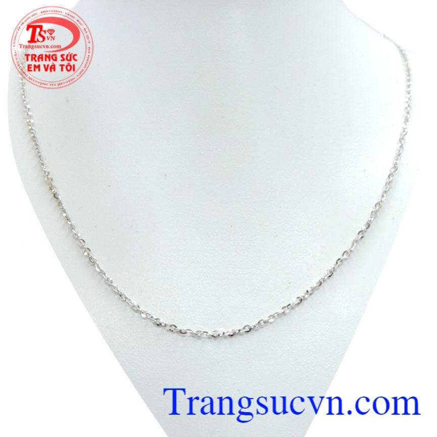 Dây chuyền vàng trắng 10k kiểu đẹp, dây chuyền đẹp, dây chuyền sang trọng Dây chuyền vàng trắng 10k kiểu đẹp, dây chuyền đẹp, dây chuyền sang trọng