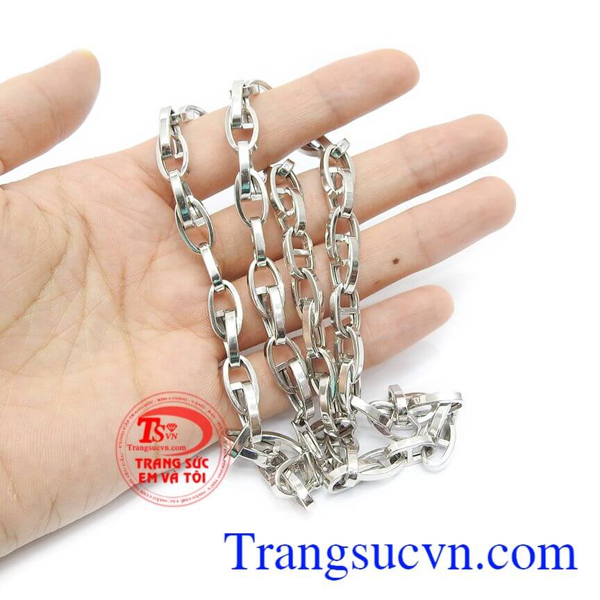 Dây chuyền vàng trắng Italy thời trang,Dây chuyền vàng,Dây chuyền nam Dây chuyền vàng trắng Italy thời trang,Dây chuyền vàng,Dây chuyền nam