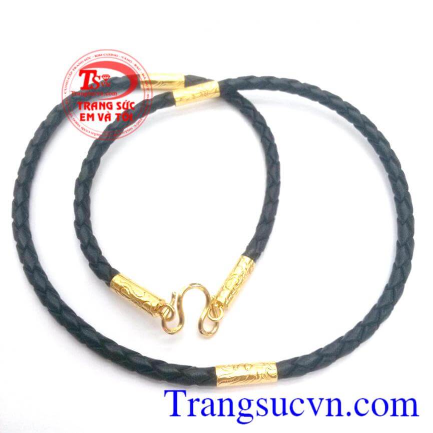 Dây da chạm rồng 10k, dây chuyền vàng đẹp, dây cao su bọc vàng Dây da chạm rồng 10k, dây chuyền vàng đẹp, dây cao su bọc vàng