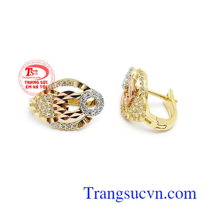 Đôi hoa tai vàng sang trọng,Hoa tai vàng đá quý,Trang sức nữ Đôi hoa tai vàng sang trọng,Hoa tai vàng đá quý,Trang sức nữ