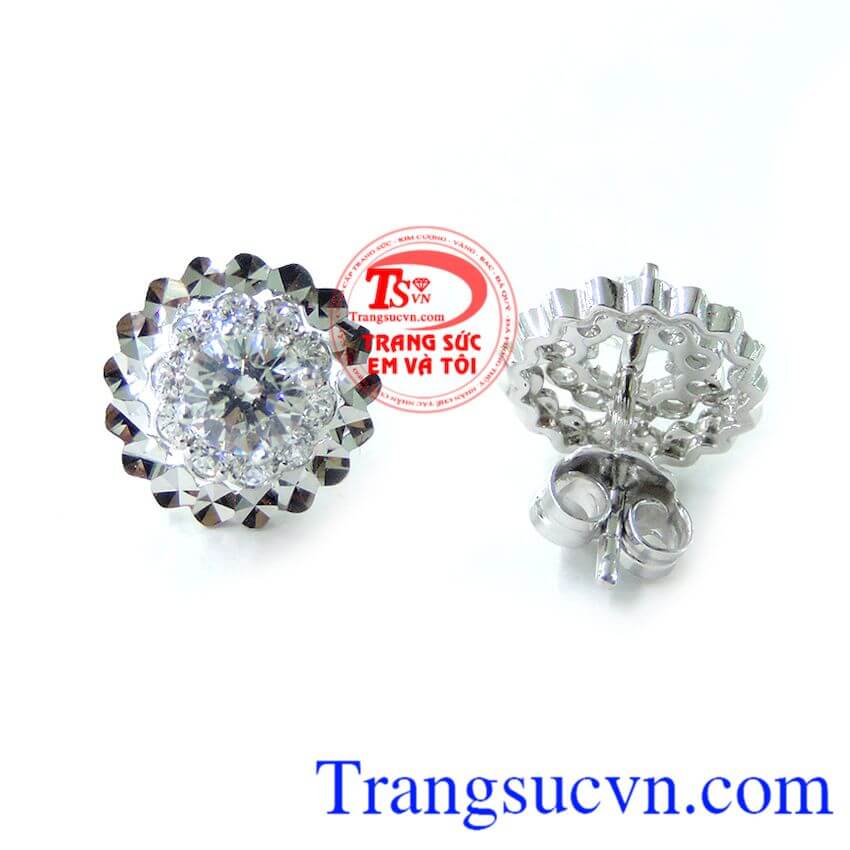 Đôi nụ hoa tai vàng trắng đẹp,Hoa tai vàng tây,Trang sức vàng Đôi nụ hoa tai vàng trắng đẹp,Hoa tai vàng tây,Trang sức vàng