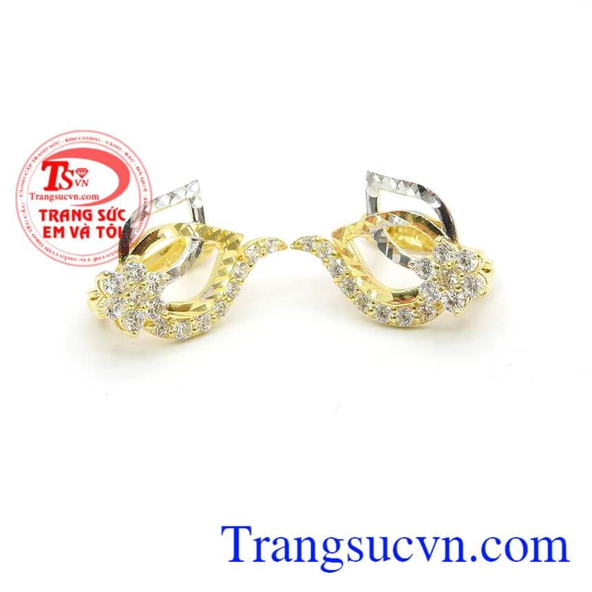 Hoa tai bông hoa đẹp,Hoa tai vàng tây,Trang sức nữ Hoa tai bông hoa đẹp,Hoa tai vàng tây,Trang sức nữ