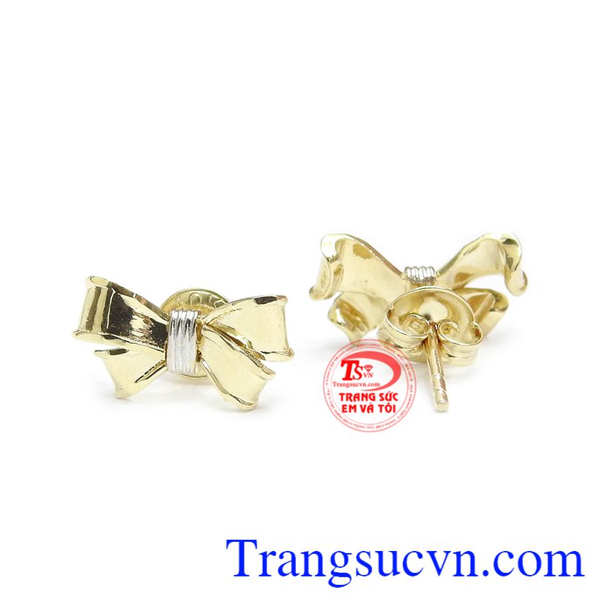 Hoa tai đáng yêu Hàn Quốc,Hoa tai vàng tây,Trang sức nữ