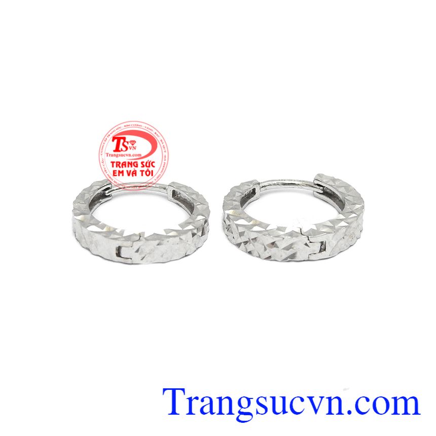 Hoa tai đẹp vàng trắng Hàn Quốc,Hoa tai vàng tây,Trang sức nữ