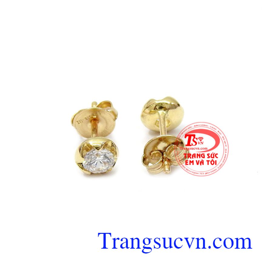 Hoa tai đính đá xinh xắn, hoa tai vàng tây, hoa tai sang trọng Hoa tai đính đá xinh xắn, hoa tai vàng tây, hoa tai sang trọng