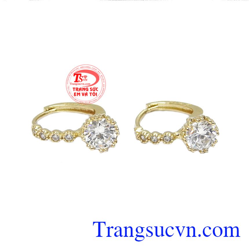 Hoa tai Hàn Quốc 10k nhỏ xinh,Trang sức nữ,Hoa tai vàng tây