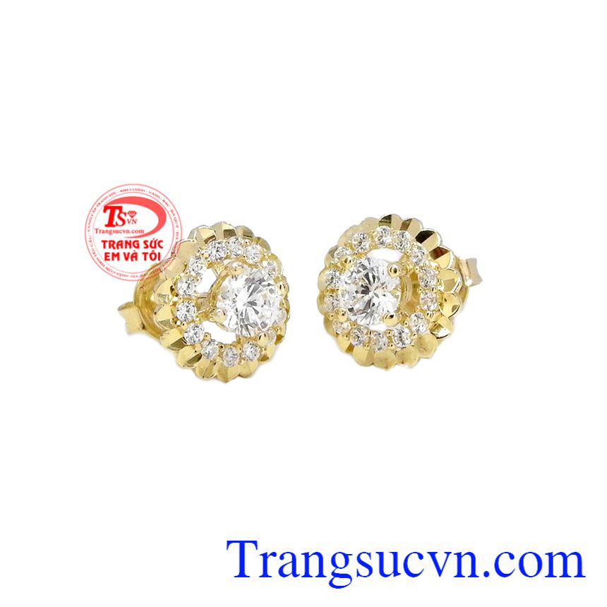 Hoa tai niềm tin,Hoa tai v&agrave;ng t&acirc;y,Trang sức nữ