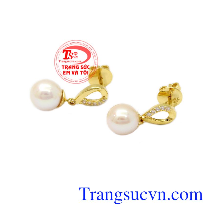 Hoa tai nữ ngọc trai dịu dàng,Hoa tai ngọc trai,Trang sức nữ Hoa tai nữ ngọc trai dịu dàng,Hoa tai ngọc trai,Trang sức nữ