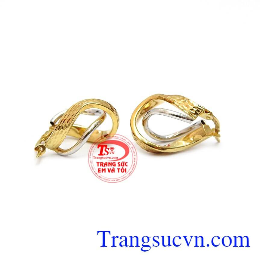 Hoa tai quý phái nhập khẩu,Hoa tai vàng tây,Trang sức nữ Hoa tai quý phái nhập khẩu,Hoa tai vàng tây,Trang sức nữ