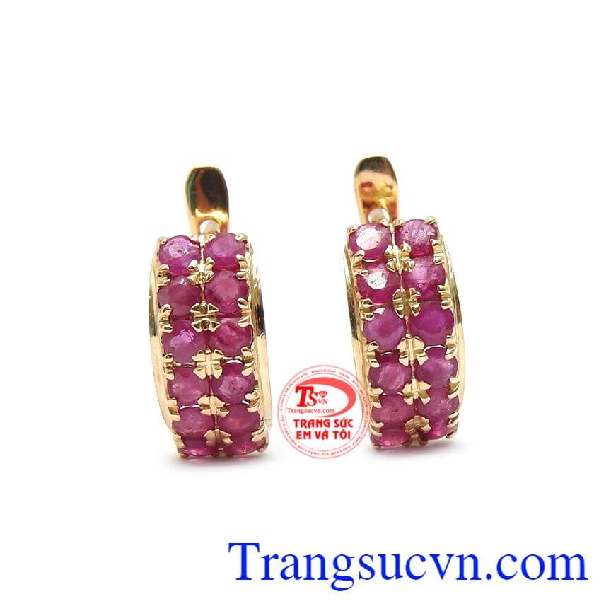 Hoa tai ruby quyến rũ,Hoa tai ruby,Trang sức nữ