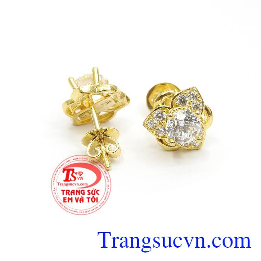 Hoa tai sang trọng,Hoa tai vàng tây,Trang sức vàng Hoa tai sang trọng,Hoa tai vàng tây,Trang sức vàng
