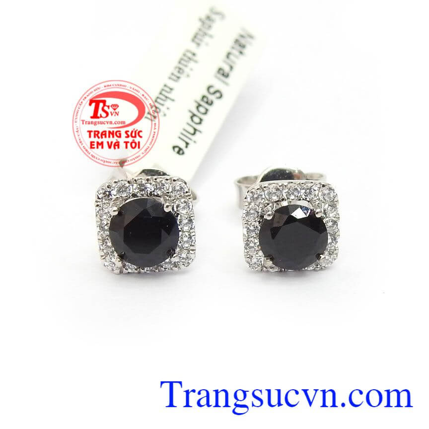 Hoa Tai Sapphire Tài Lộc,Hoa tai Sapphire,Trang sức nữ Hoa Tai Sapphire Tài Lộc,Hoa tai Sapphire,Trang sức nữ